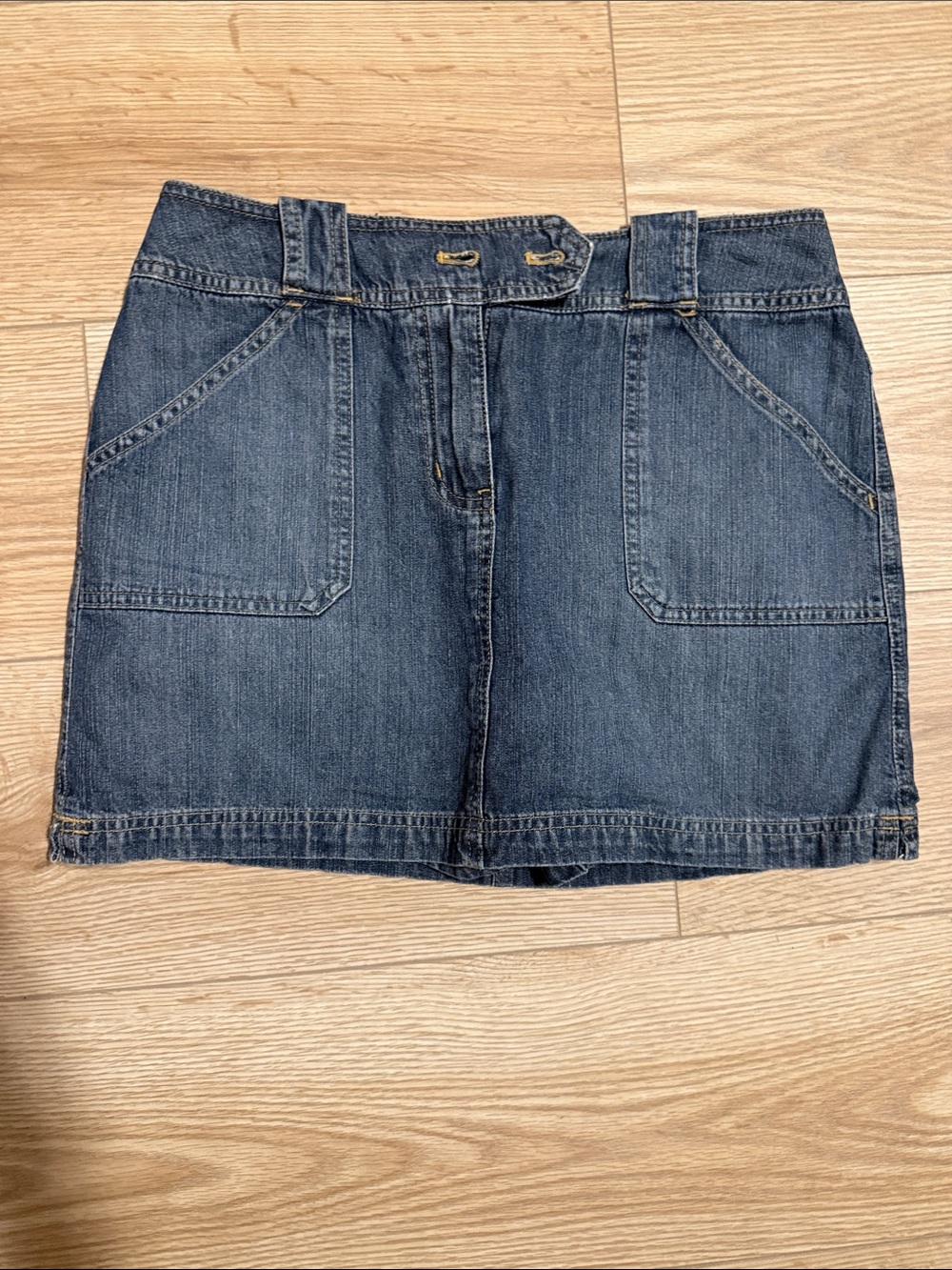 New York & Company Blue Denim Mini Skirt